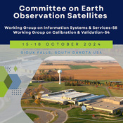 Flyer for Committee on Earth Observation Satellites Conference in Sioux Falls, South Dakota