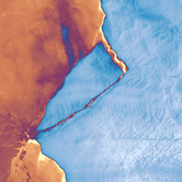 Landsat 9 image from May 22, 2024, of Iceberg A-83