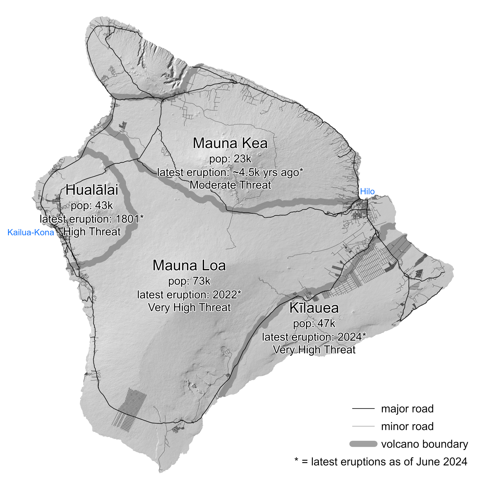 Map of Island of Hawaiʻi