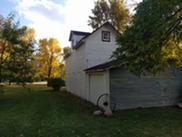 White barn in rural setting