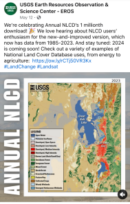 An image of a social media post with text and a map