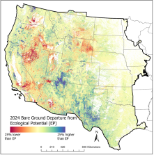 Map of the westsern United States 