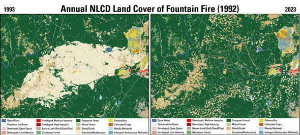 Side-by-side maps with title