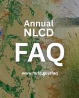 A map with text about Annual NLCD FAQ