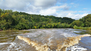 Photo of river taken from a boat