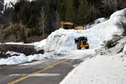Clearing snow from road