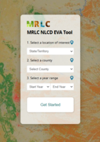 Screenshot of MRLC EVA tool