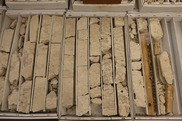 Rock core sample in Carbonate Aquifer Characterization Lab_usgs