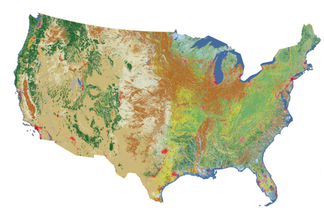 NLCD image of continental US