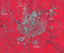 Sioux Falls, SD satellite image from July 13, 2025