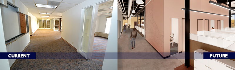 Hallway Before and After