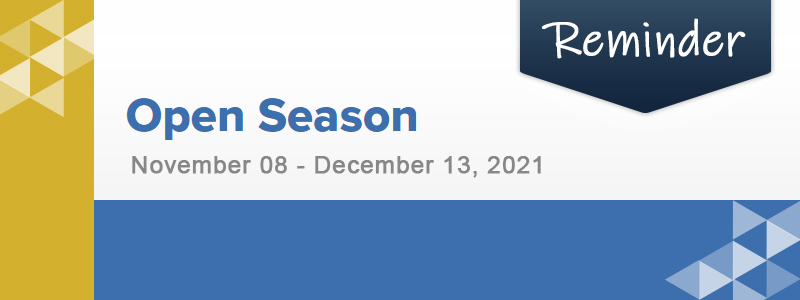 Reminder – Federal Employees Benefits Open Season