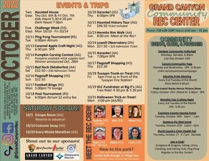 GC Rec Center-Oct. Event Calendar