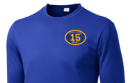 ERCA: Blue long sleeve shirt with Canalway Challenge logo
