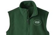 ERCA: Green fleece vest with Erie Canal logo