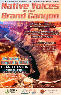 a flyer advertising a free event at the Grand Canyon