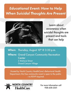 a flyer advertising a mental health event