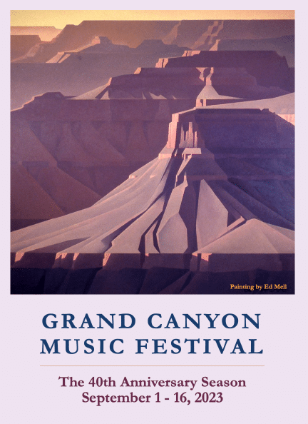 a painting advertising a music festival