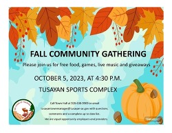 Fall community gathering flyer