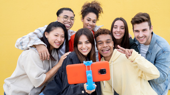 Students record a video
