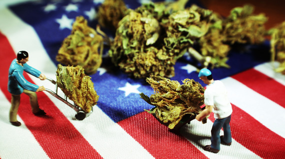 Marijuana and American Flag