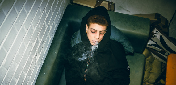 Teen smokes marijuana