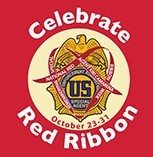 Celebrate Red Ribbon Poster