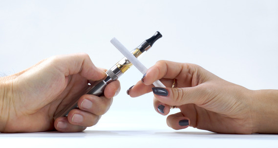 Vape and cigarette