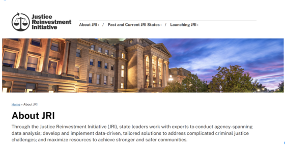 The Justice Reinvestment Initiative website launch