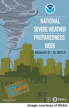 National Severe Weather Preparedness Week poster