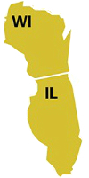 Wisconsin and Illinois