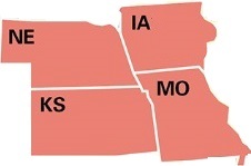 Iowa, Kansas, Missouri and Nebraska