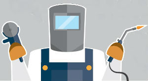 Hot work includes the use of grinding and welding equipment