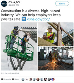 @OSHA_DOL Construction is a diverse, high-hazard industry. We can help employers keep jobsites safe ➡️ https://www.osha.gov/doc/