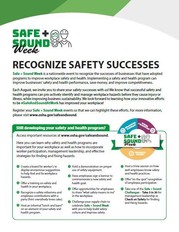 Recognize safety successes