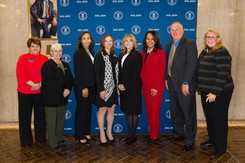 Photo of panelists, keynote speaker, Director of WB, and Deputy Director of WB at the National Summit on Women in Apprenticeship