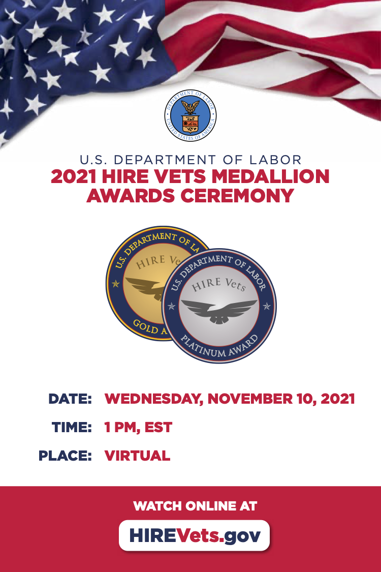 2021 HIRE Vets Medallion Awards Ceremony Invite