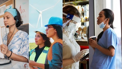 Photo of 5 women working