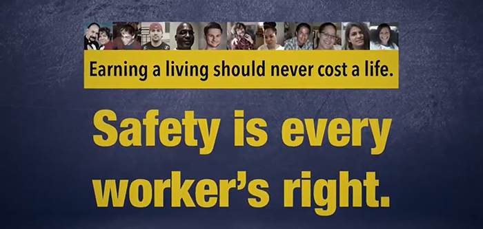 Earning a living should never cost a life. Safety is every worker's right.