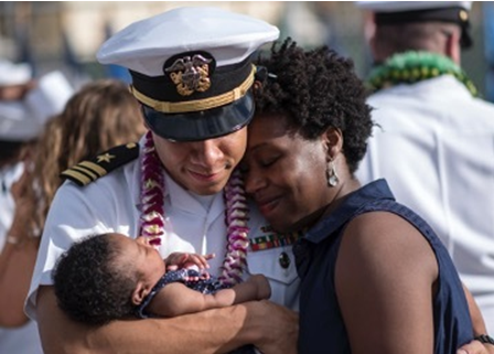 VETS - Navy man, wife and baby