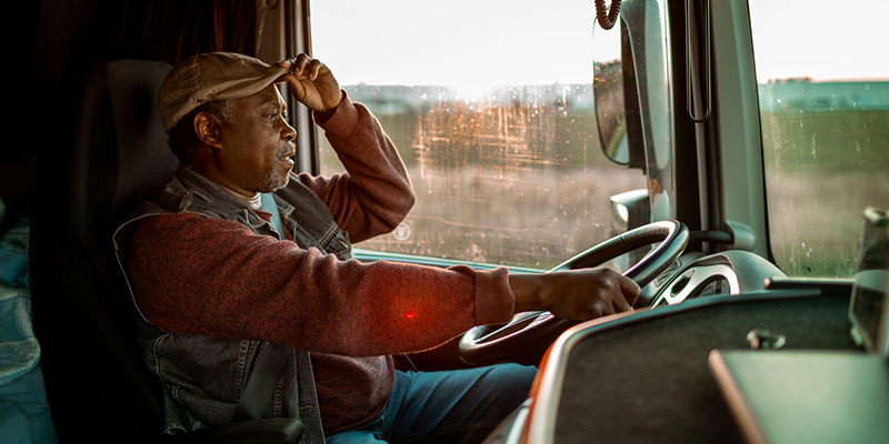 Photo of a male truck driver