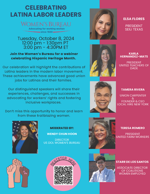 Latina Leaders Shaping Labor graphic
