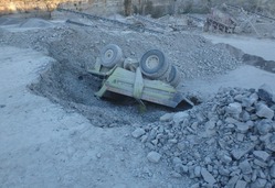 MSHA Haul Truck Roll Over - Miner Rescued - Safety Alert