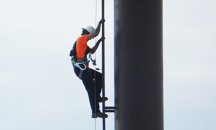 We proposed a rule to remove the deadline for fall safety systems on fixed ladders