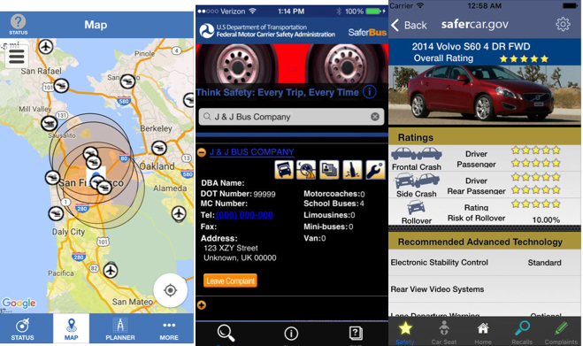 US DOT Mobile App Images