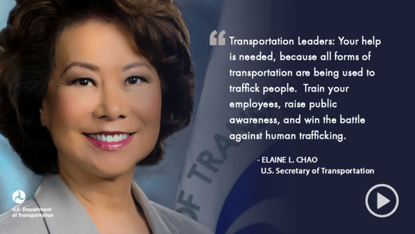 transportation leaders - your help is needed - elaine l chao - u s secretary of transportation