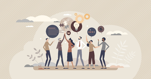 OPE Graphic- Thinkers on Beige Background