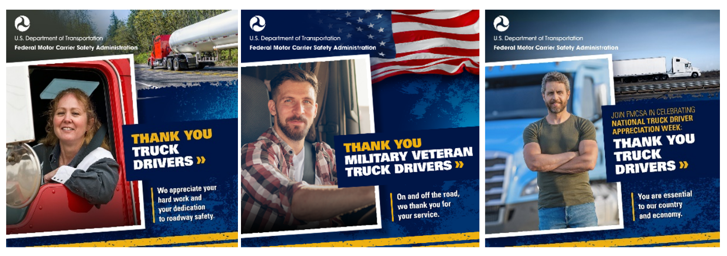 FMCSA National Truck Driver Appreciation Week Posters