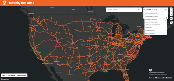 Intercity Bus Atlas Map
