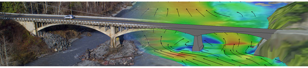 Image depicts bridge and current morphing in 3D image
